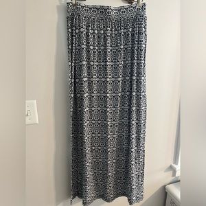 Loft Black and White Maxi skirt
